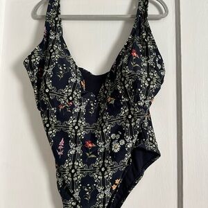 Women’s Navy Floral One Piece Swimsuit